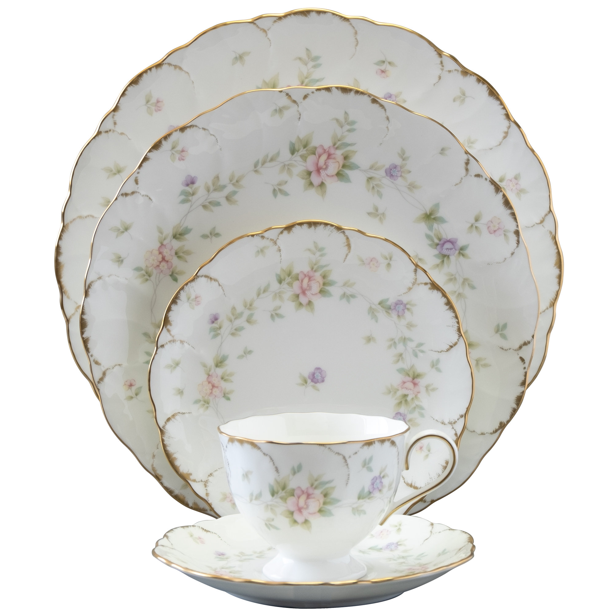 NARUMI Remembrance 5 Piece Place Setting, Service for 1 | Wayfair